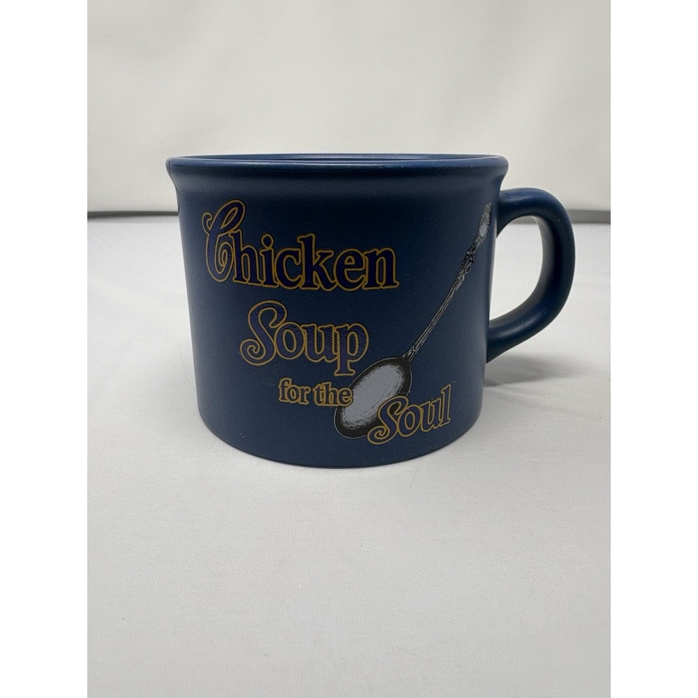 Vintage 2005 Navy Chicken Soup For The Soul Over Sized Coffee Mug Nostalgic Teen